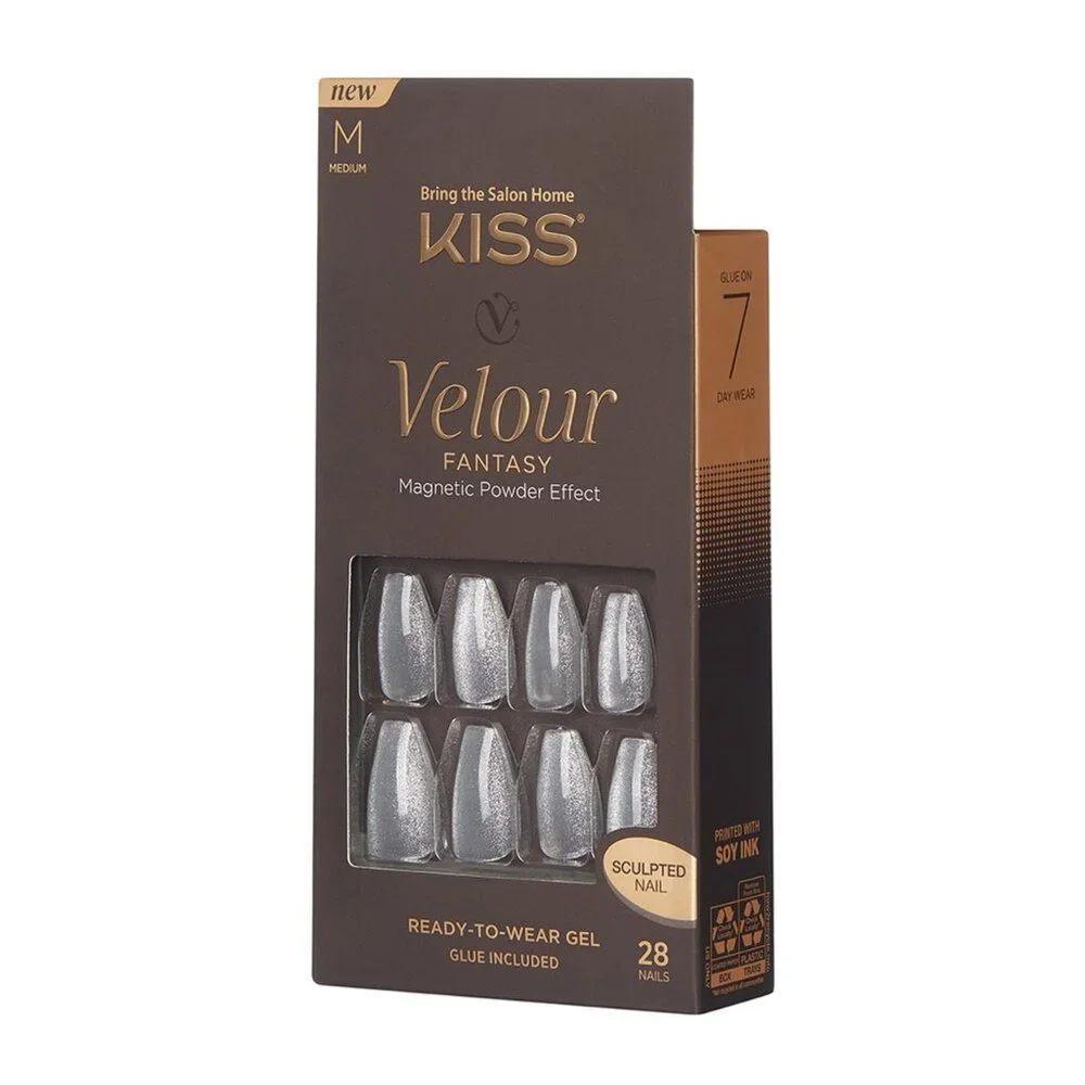 Kiss Velour Fantasy Magnetic Powder Effect Nails Medium Length